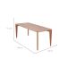 Mesa de Jantar Retangular com Tampo de MDF Canela Harmony Natural 184 cm