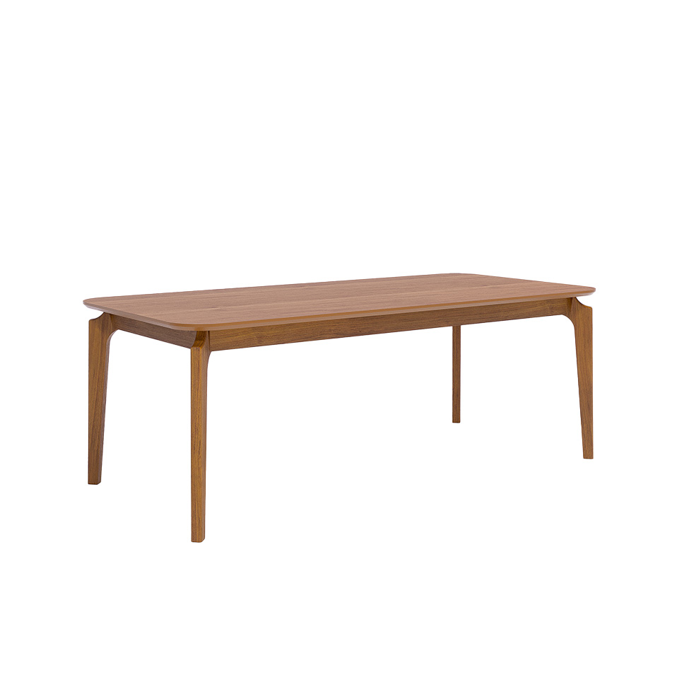 Mesa de Jantar Retangular com Tampo de MDF Ficus Cinamomo 210 cm