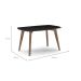 Mesa de Jantar Retangular com Tampo de MDF Florencia Preto e Amêndoa 135 cm