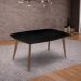 Mesa de Jantar Retangular com Tampo de MDF Florencia Preto e Amêndoa 170 cm