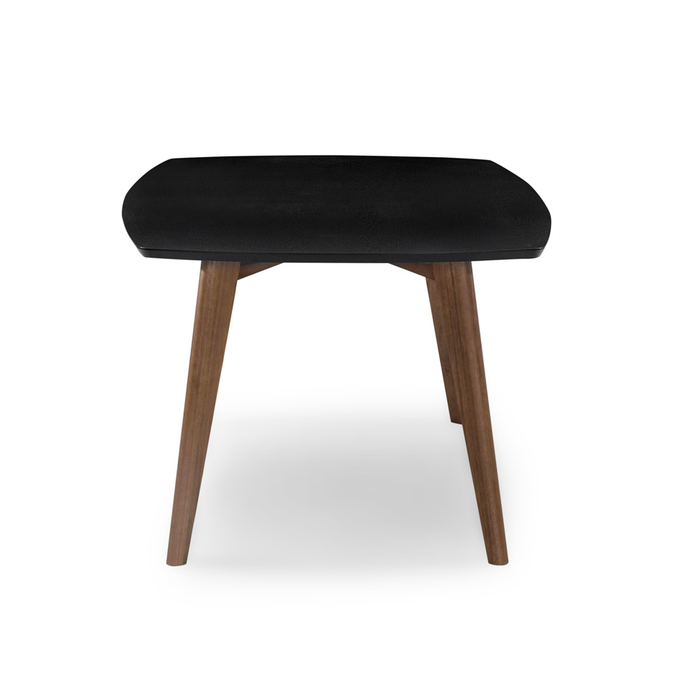 Mesa de Jantar Retangular com Tampo de MDF Florencia Preto e Amêndoa 170 cm