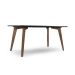 Mesa de Jantar Retangular com Tampo de MDF Florencia Preto e Amêndoa 220 cm
