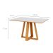 Mesa de Jantar Retangular com Tampo de MDF Kessy 100% MDF Off White e Freijó 135 cm
