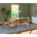 Mesa de Jantar Retangular com Tampo de MDF Kessy 100% MDF Off White e Freijó 180 cm