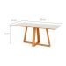 Mesa de Jantar Retangular com Tampo de MDF Kessy 100% MDF Off White e Freijó 180 cm