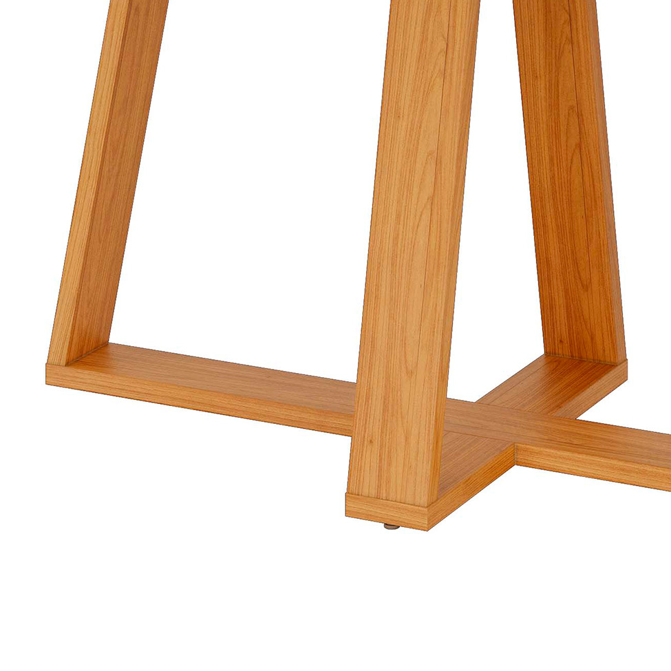 Mesa de Jantar Retangular com Tampo de MDF Kessy 100% MDF Off White e Freijó 180 cm