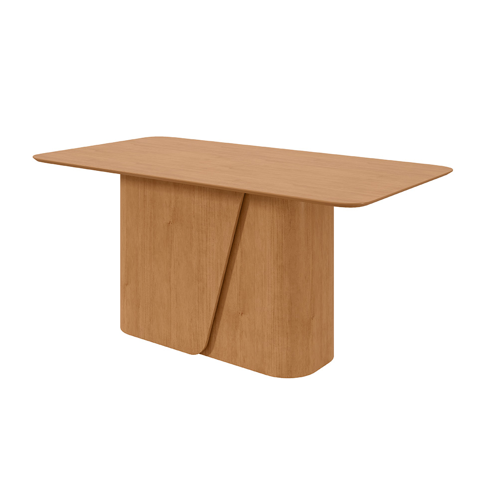 Mesa de Jantar Retangular com Tampo de MDF Luar Amêndoa 170 cm