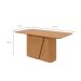 Mesa de Jantar Retangular com Tampo de MDF Luar Amêndoa 170 cm