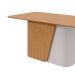 Mesa de Jantar Retangular com Tampo de MDF Luar Amêndoa e Off White 170 cm