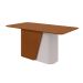 Mesa de Jantar Retangular com Tampo de MDF Luar Frassino e Off White 170 cm