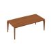 Mesa de Jantar Retangular com Tampo de MDF Natural Lauren Canela 208 cm