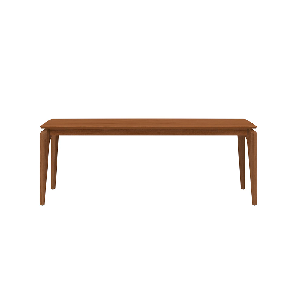 Mesa de Jantar Retangular com Tampo de MDF Natural Lauren Canela 208 cm