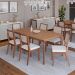Mesa de Jantar Retangular com Tampo de MDF Natural Lauren Canela 208 cm
