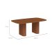 Mesa de Jantar Retangular com Tampo de MDF Off White Lintz Caramelo e Canela 184 cm