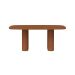 Mesa de Jantar Retangular com Tampo de MDF Off White Lintz Caramelo e Canela 219 cm