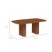 Mesa de Jantar Retangular com Tampo de MDF Off White Lintz Caramelo e Canela 219 cm