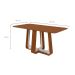 Mesa de Jantar Retangular com Tampo de MDF Sintonia Amêndoa e Frassino 170 cm