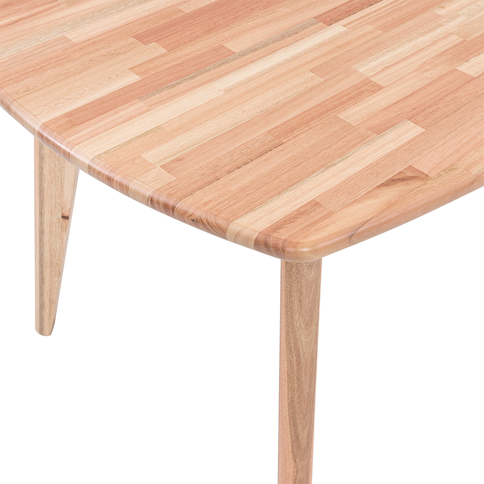 Mesa de Jantar Retangular com Tampo de Madeira Maciça Palmira Marrom Claro 150 cm