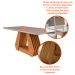 Mesa de Jantar Retangular com Tampo de Vidro Agata Off White e Nature 180 cm