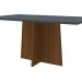 Mesa de Jantar Retangular com Tampo de Vidro Ana Cinza e Imbuia 160 cm