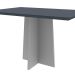 Mesa de Jantar Retangular com Tampo de Vidro Ana Cinza e Off White 120 cm