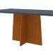 Mesa de Jantar Retangular com Tampo de Vidro Ana Cinza e Ype 160 cm