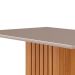 Mesa de Jantar Retangular com Tampo de Vidro Ana Off White e Nature 130 cm