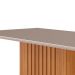 Mesa de Jantar Retangular com Tampo de Vidro Ana Off White e Nature 180 cm