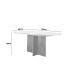Mesa de Jantar Retangular com Tampo de Vidro Ane Imbuia e Off White