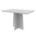 Mesa de Jantar Retangular com Tampo de Vidro Anitta Off White 120 cm