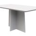 Mesa de Jantar Retangular com Tampo de Vidro Anitta Off White 160 cm
