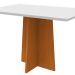 Mesa de Jantar Retangular com Tampo de Vidro Anitta Off White e Ype 120 cm