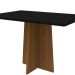 Mesa de Jantar Retangular com Tampo de Vidro Anitta Preta e Imbuia 120 cm