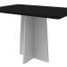 Mesa de Jantar Retangular com Tampo de Vidro Anitta Preta e Off White 120 cm
