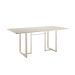 Mesa de Jantar Retangular com Tampo de Vidro Arcadia Off White e Champagne 184 cm