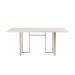 Mesa de Jantar Retangular com Tampo de Vidro Arcadia Off White e Champagne 184 cm