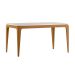 Mesa de Jantar Retangular com Tampo de Vidro Aurea Off White e Ypê 160 cm