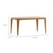Mesa de Jantar Retangular com Tampo de Vidro Aurea Off White e Ypê 160 cm