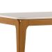 Mesa de Jantar Retangular com Tampo de Vidro Aurea Off White e Ypê 160 cm