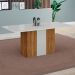 Mesa de Jantar Retangular com Tampo de Vidro Doha Off White e Freijó 160 cm