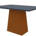 Mesa de Jantar Retangular com Tampo de Vidro Jasmin Cinza e Ype 120 cm