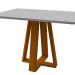 Mesa de Jantar Retangular com Tampo de Vidro Lectus Off White e Ype 120 cm