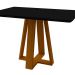Mesa de Jantar Retangular com Tampo de Vidro Lectus Preta e Ype 120 cm