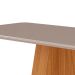 Mesa de Jantar Retangular com Tampo de Vidro Maite Off White e Nature 160 cm