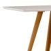 Mesa de Jantar Retangular com Tampo de Vidro Mariah Off White e Ipê 160 cm