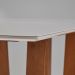 Mesa de Jantar Retangular com Tampo de Vidro Off White Badem Mel 120 cm