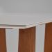 Mesa de Jantar Retangular com Tampo de Vidro Off White Badem Mel 160 cm