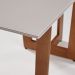 Mesa de Jantar Retangular com Tampo de Vidro Off White Badem Mel 160 cm