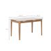 Mesa de Jantar Retangular com Tampo de Vidro Off White Baoba Cinamomo 130 cm
