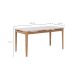 Mesa de Jantar Retangular com Tampo de Vidro Off White Baoba Cinamomo 160 cm